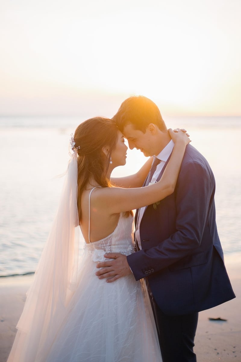 Romantic couple embracing